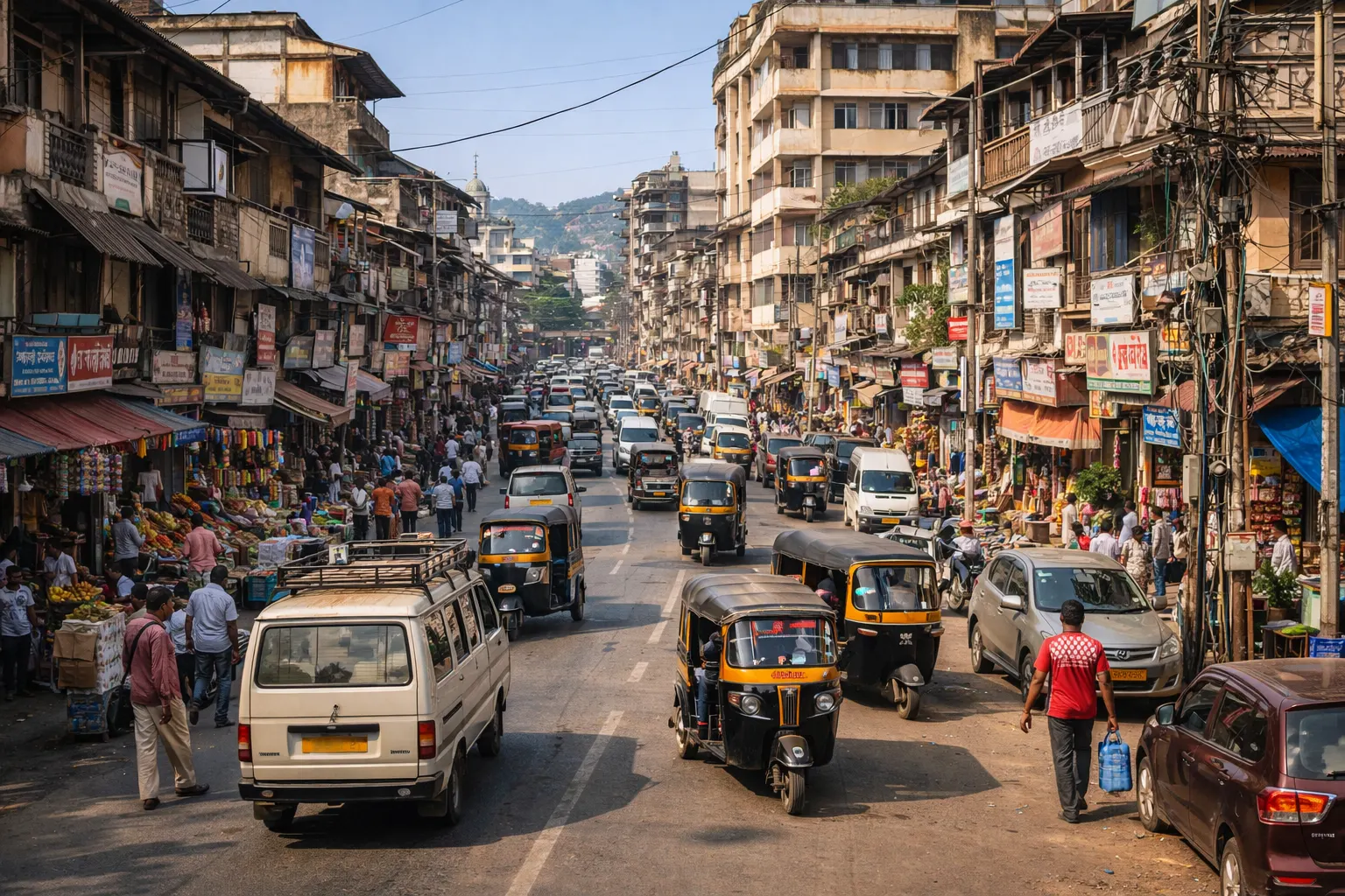 Planned sector road with organized layout