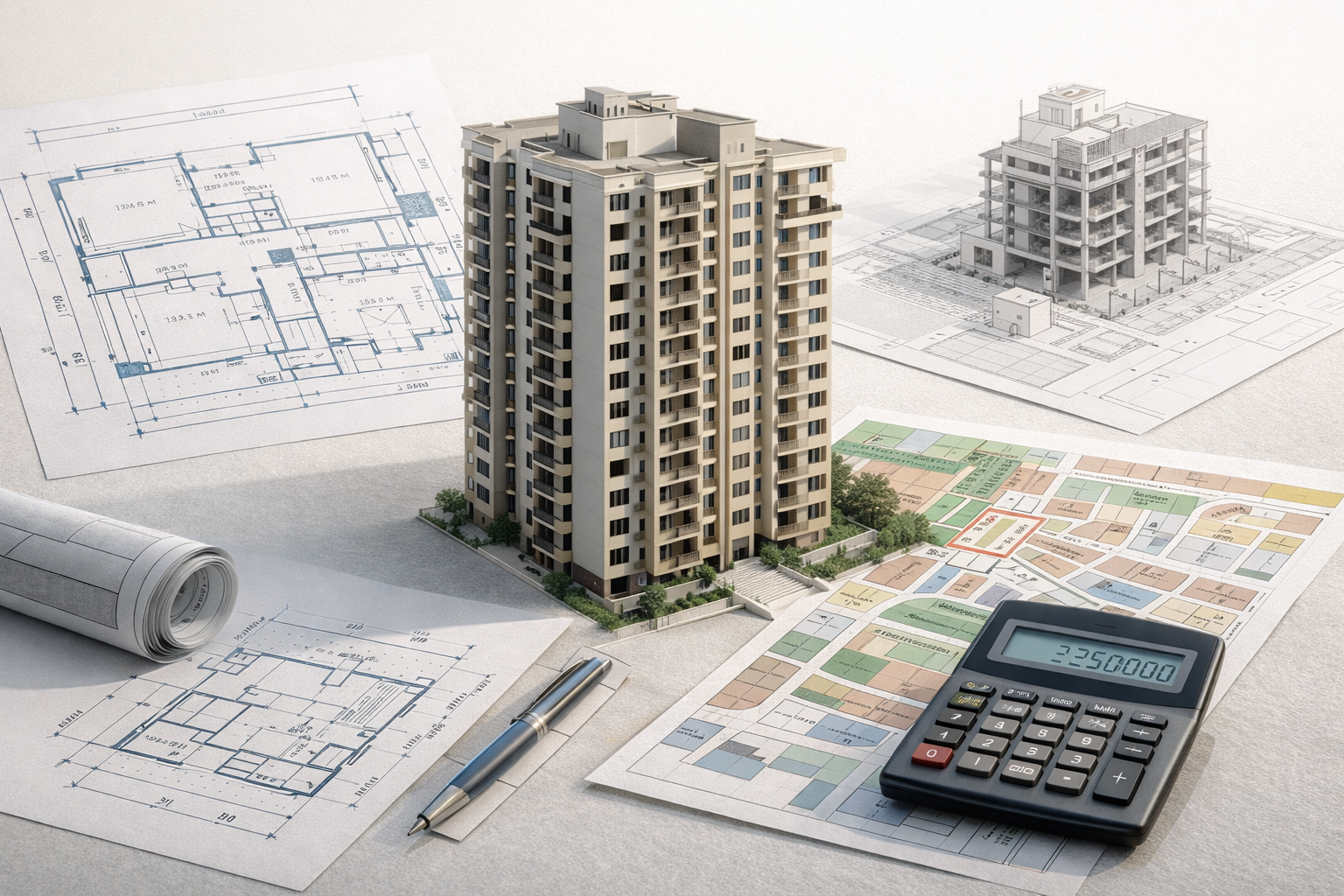 Factors used in calculating property tax for residential buildings is visble in this image