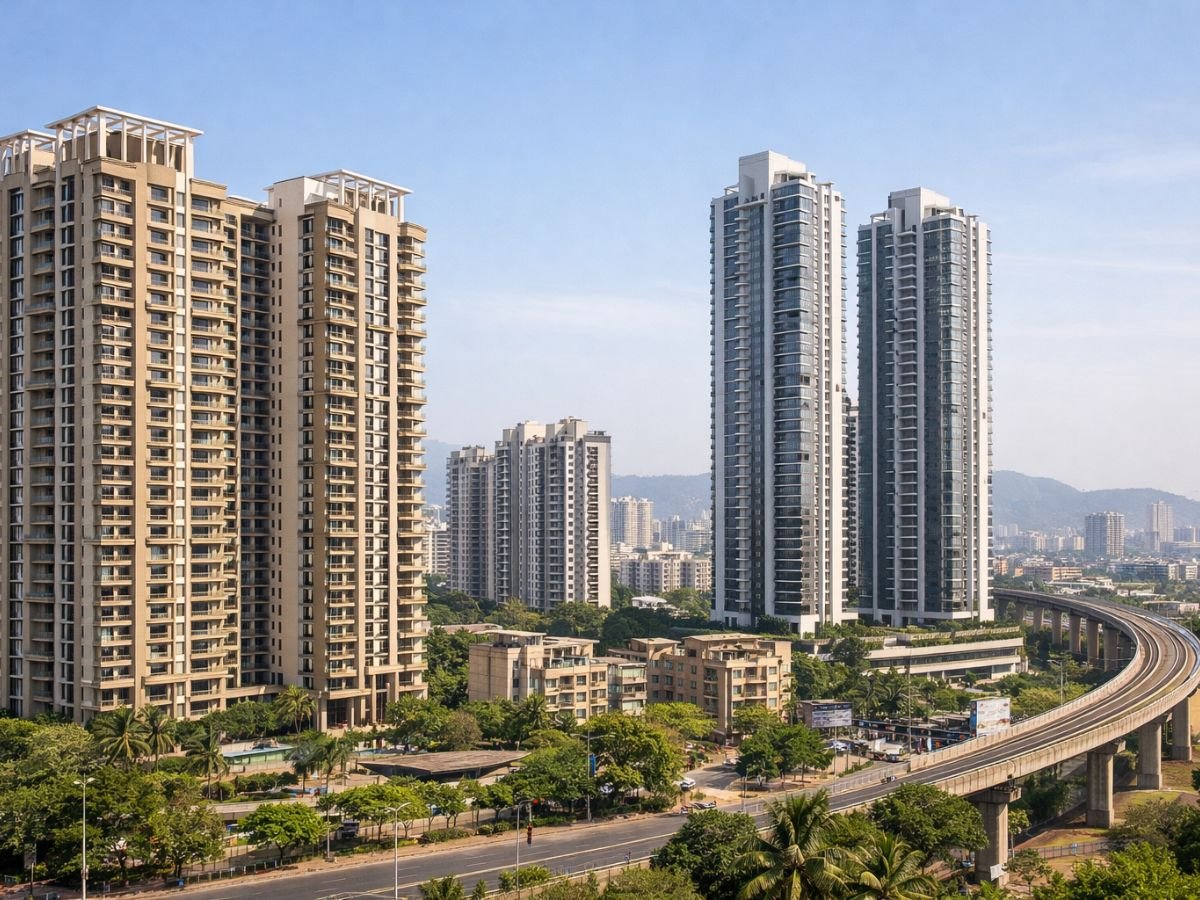 Navi Mumbai residential buildings skyline representing real estate decision