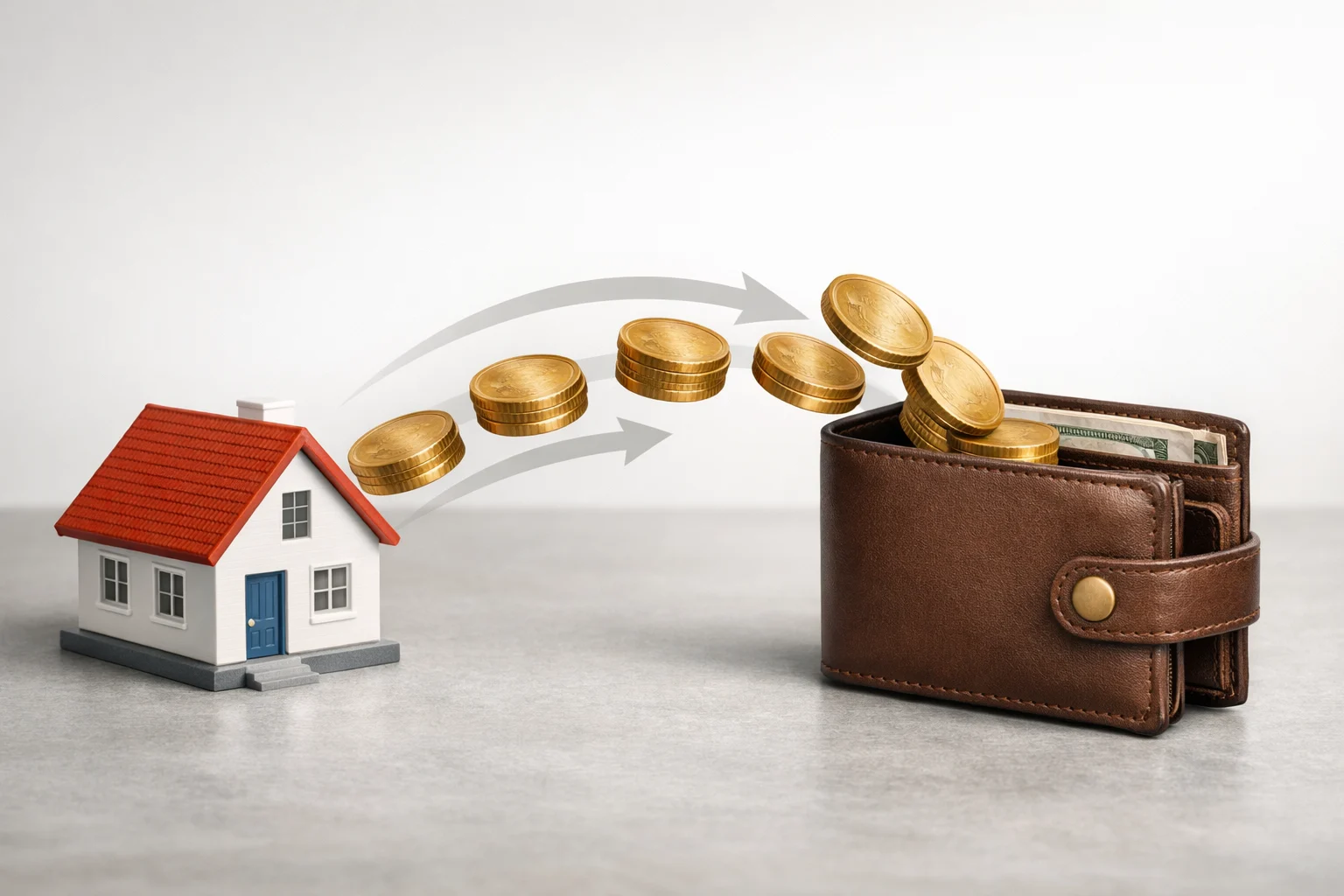 Illustration representing refund of rental security deposit after tenancy. is visible in this image