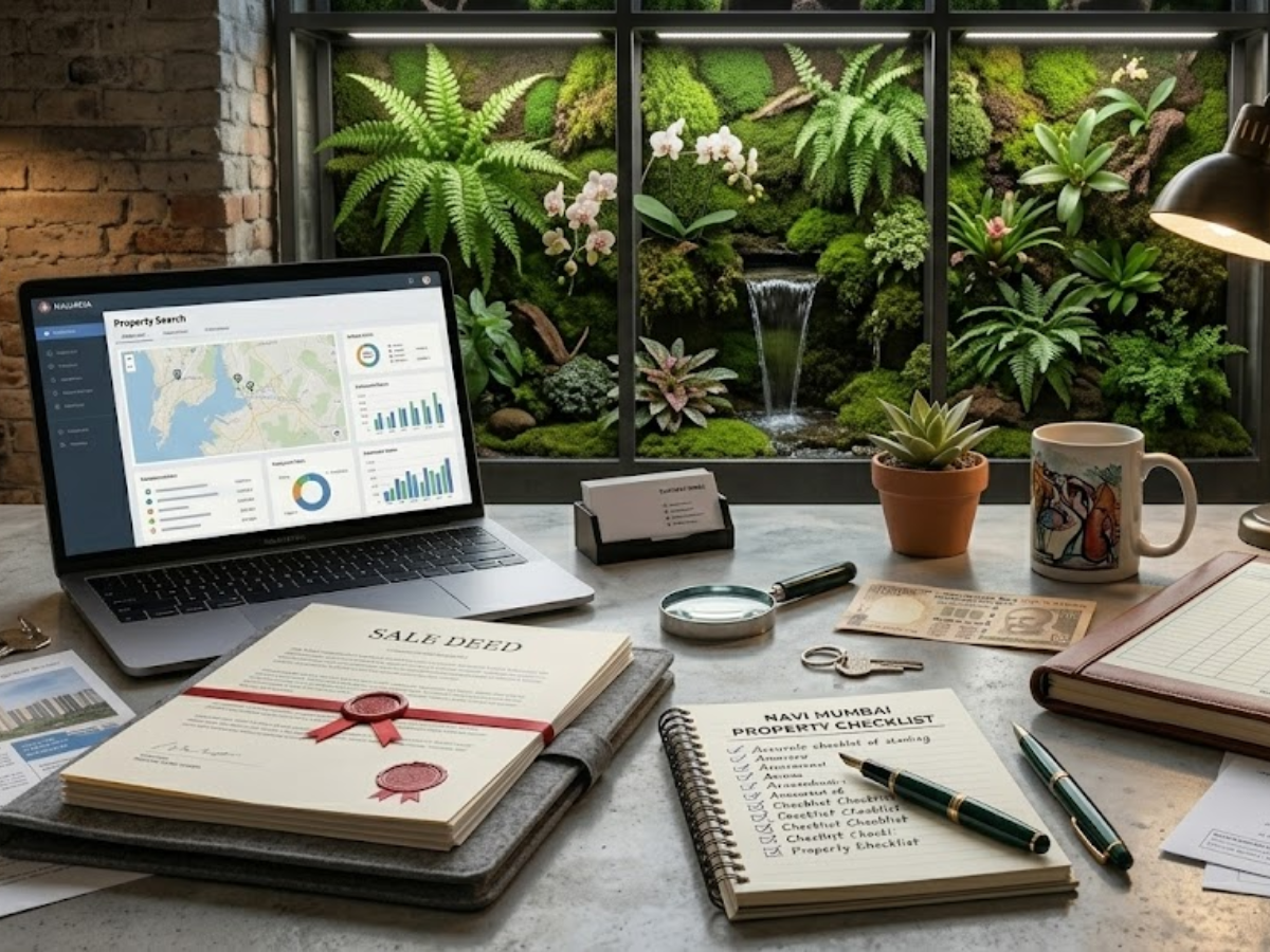 The 15 legal checks to do before buying any property in Navi Mumbai is visible in htis image.