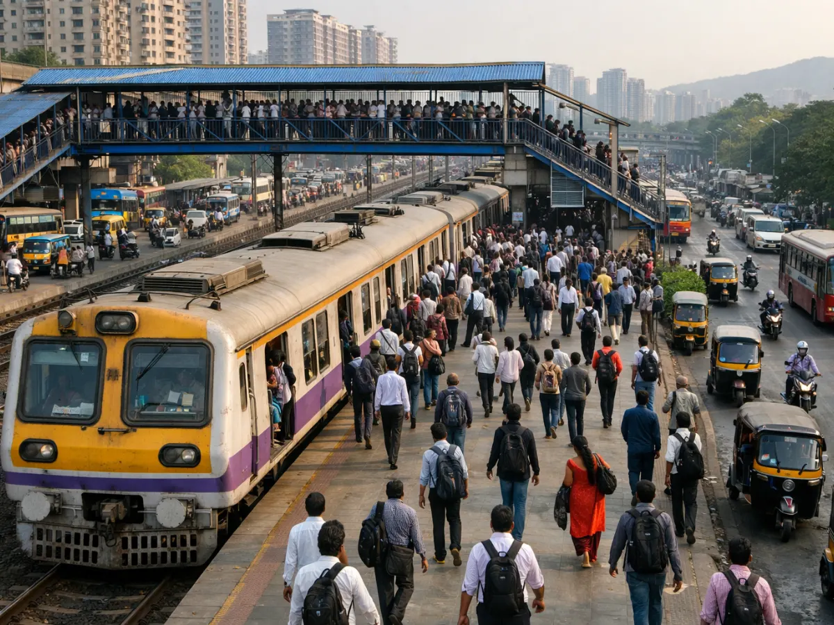 Comparison between busy urban street and peaceful residential street in Navi Mumbai