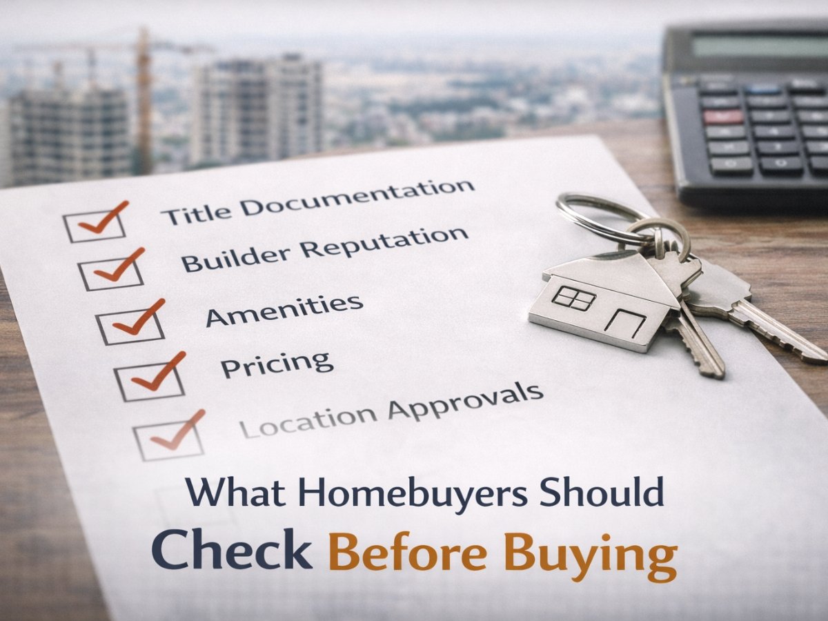 What Home buyers should Check is visiblein this image