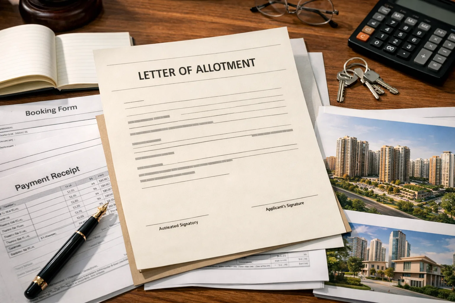 Letter of Allotment document in Navi Mumbai property booking process