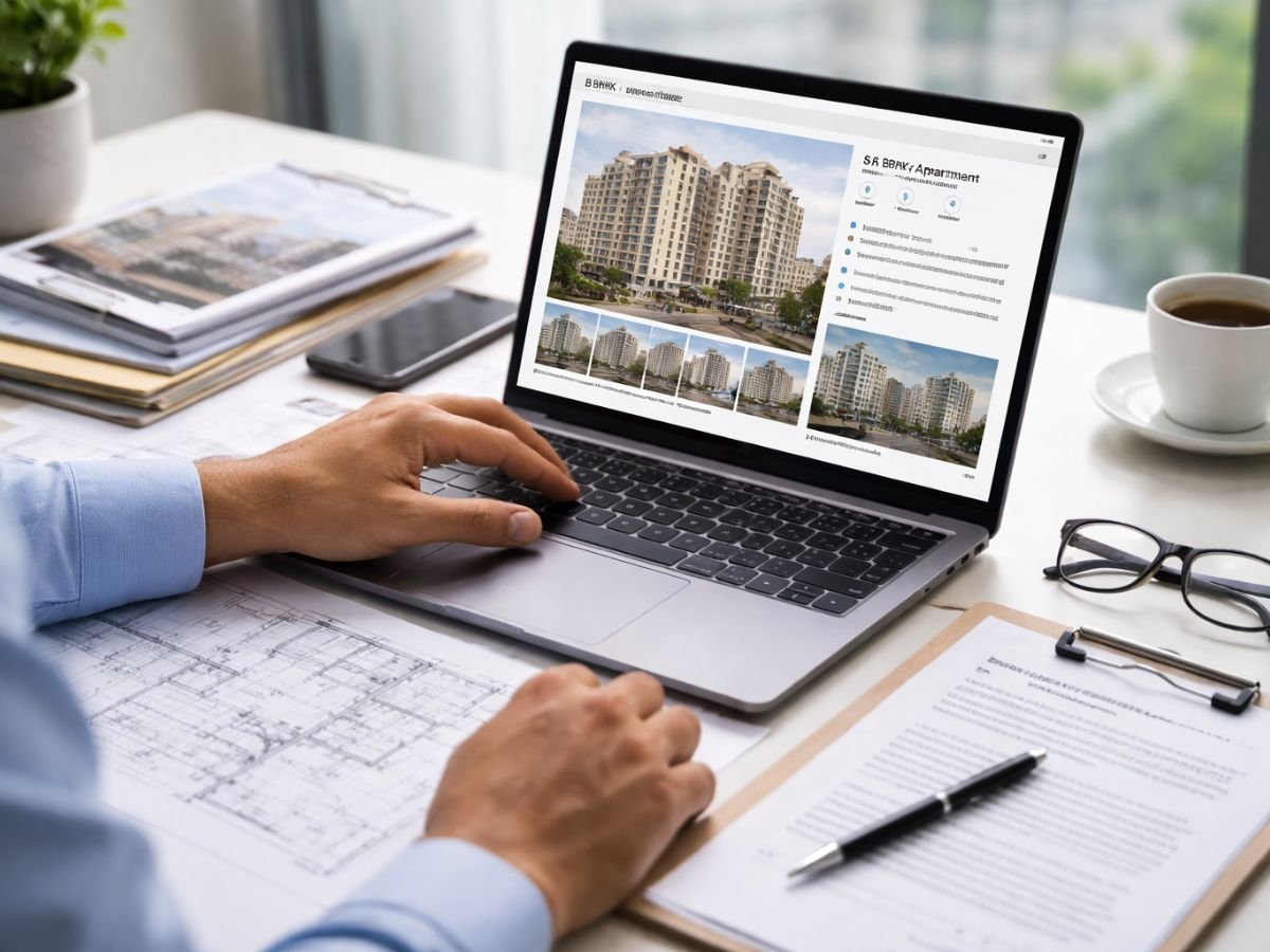 Buyer verifying property details on MahaRERA before purchase