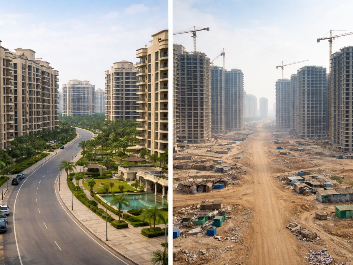 Established versus emerging residential sectors in Kharghar