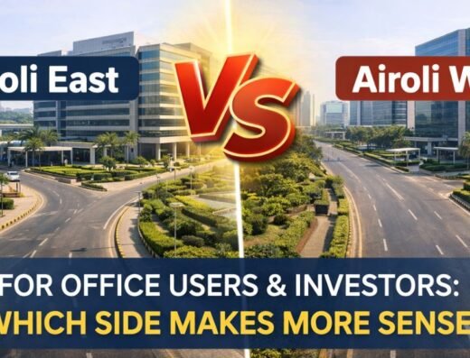 Airoli East vs Airoli West for Office Users and Investors Which Side Makes More Sense thumbnail is visible in this image.
