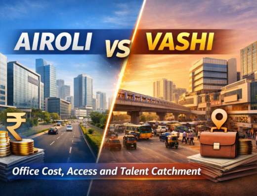 Airoli vs Vashi for Office Cost, Access and Talent Catchment