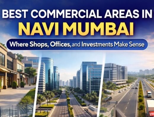 Best Commercial Areas in Navi Mumbai Where Shops, Offices, and Investments Make Sense is visible in this image.