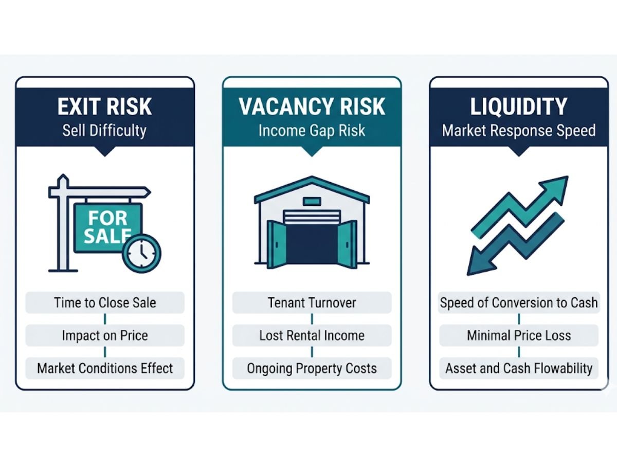 Exit risk, vacancy risk, and liquidity are not the same thing. What is the difference?