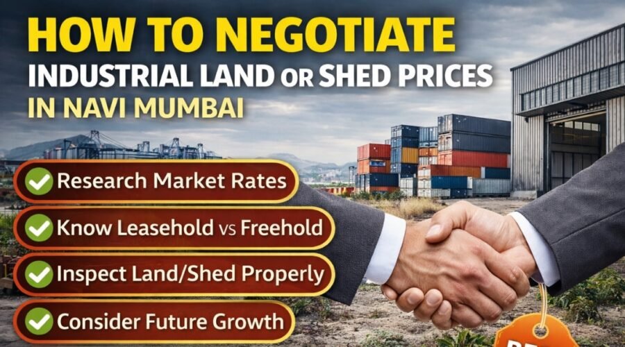 How to Negotiate Industrial Land or Shed Prices in Navi Mumbai