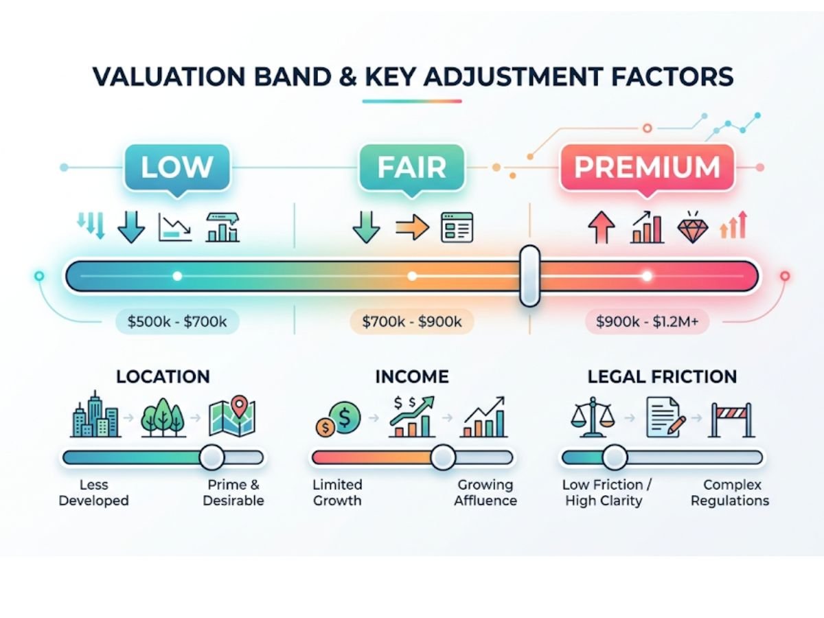 How do you calculate a realistic valuation band instead of one fake exact number?