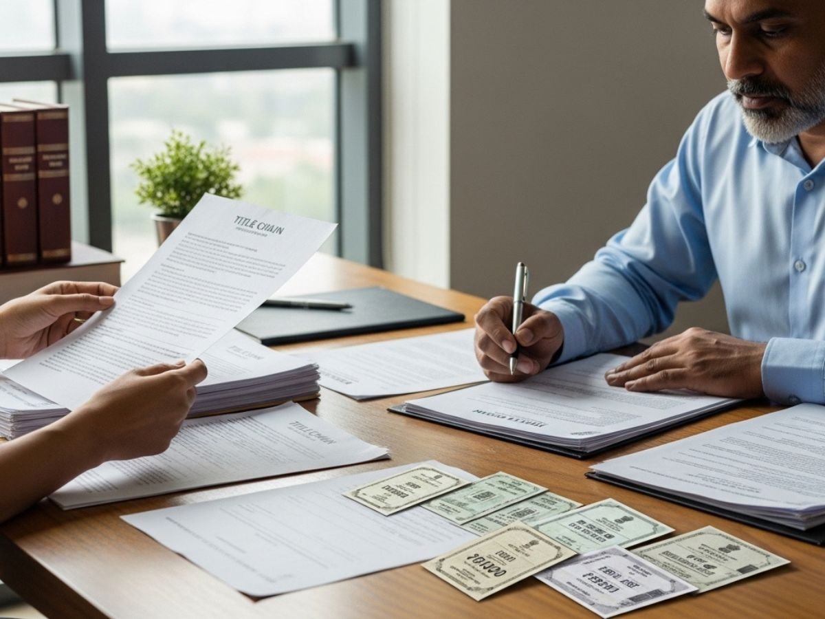 Industrial property due diligence documents and approval papers in Navi Mumbai