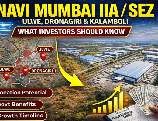 Investment opportunities in Navi Mumbai SEZ is visible in this image.