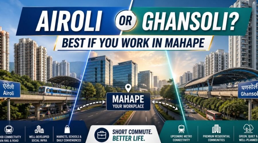 Is It Better to Live in Airoli or Ghansoli If You Work in Mahape?