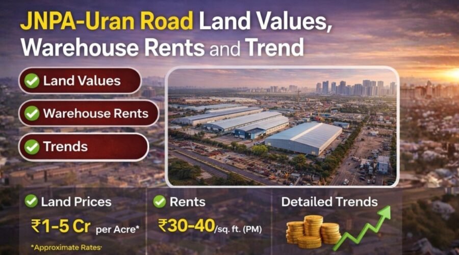 JNPA-Uran Road Land Prices: Warehouse Rents and Trend