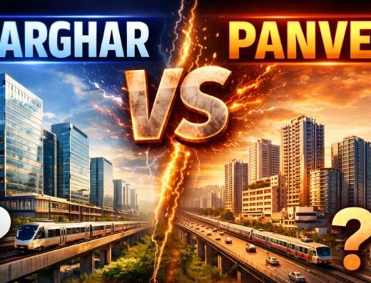 Structured commercial environment in Kharghar Navi Mumbai with modern office and retail buildings