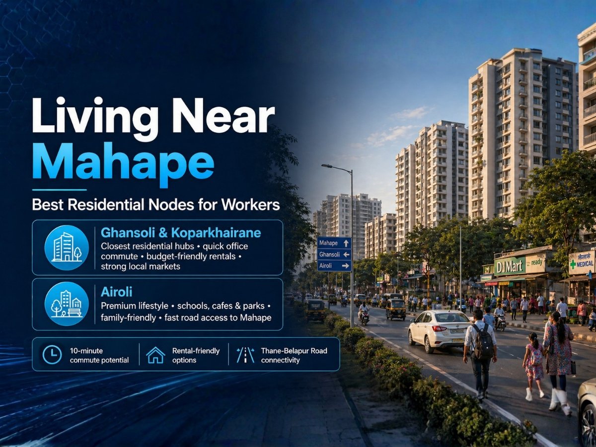 Living Near Mahape Best Residential Nodes for Workers is visible in this image