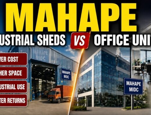 Mahape Industrial Sheds vs Office Units is visible in this image.