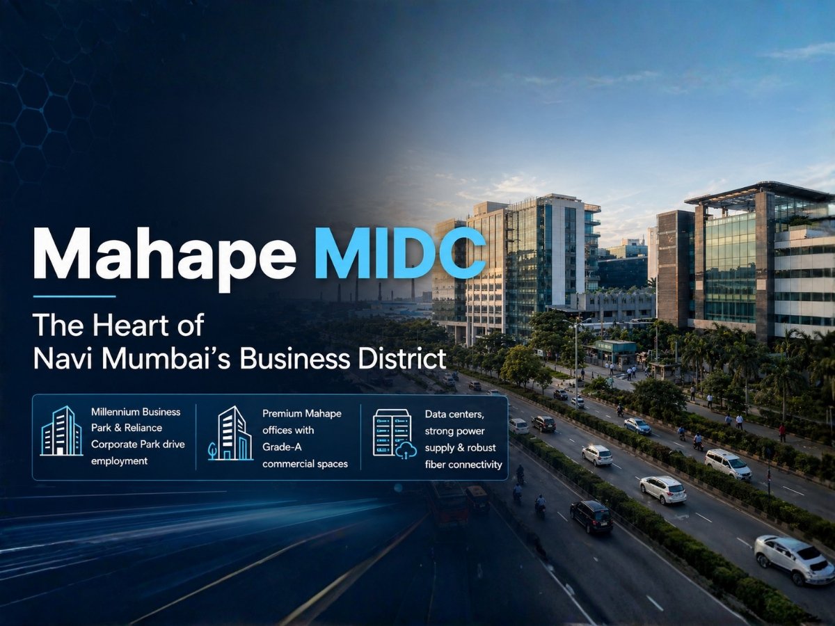 Mahape The Heart of Navi Mumbai's Business District is visible in this image