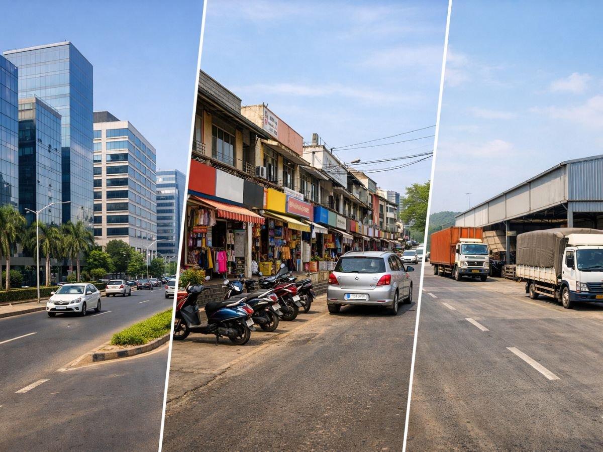 Navi Mumbai commercial real estate is not one market is visible in this image.