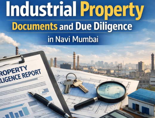 Industrial property due diligence documents and approval papers in Navi Mumbai