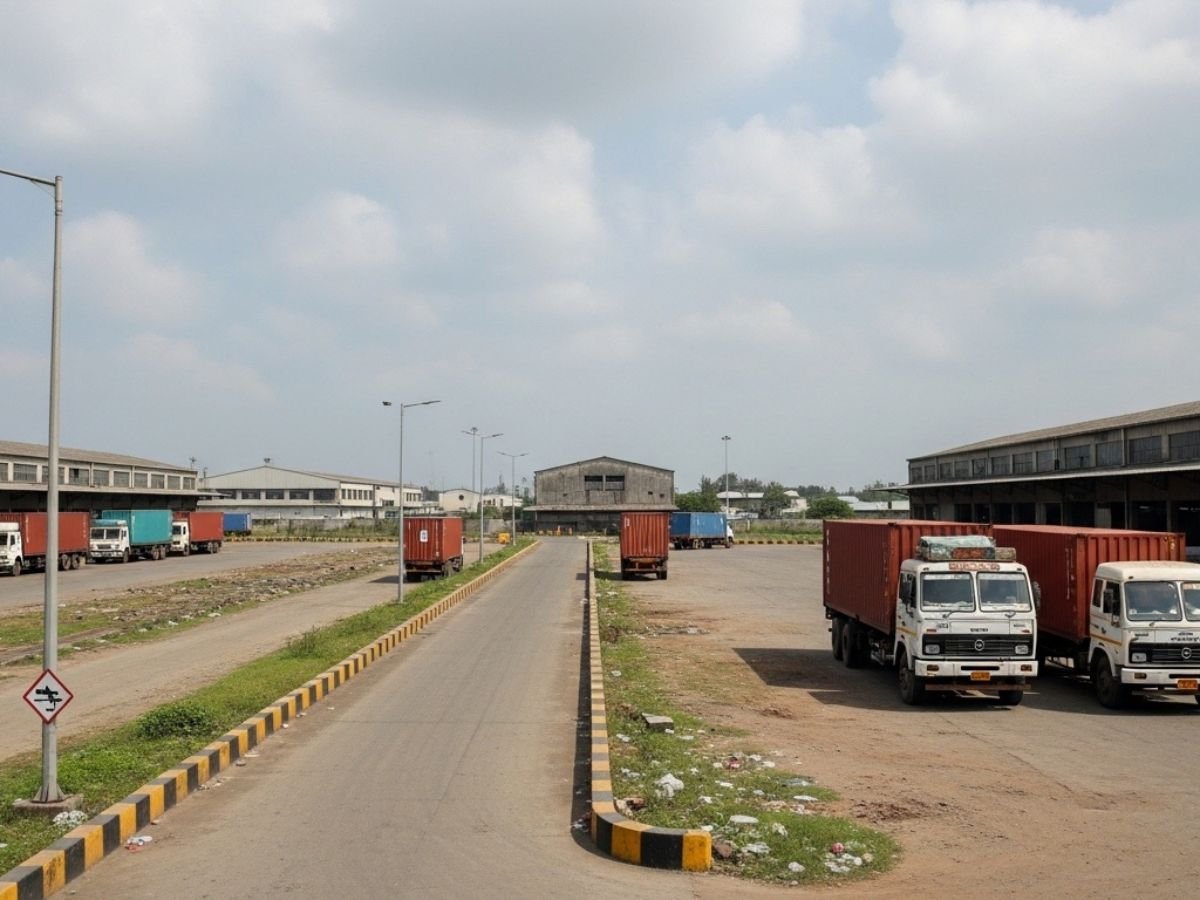 If image shows airport cargo theme NMIA cargo-linked industrial growth in Navi Mumbai