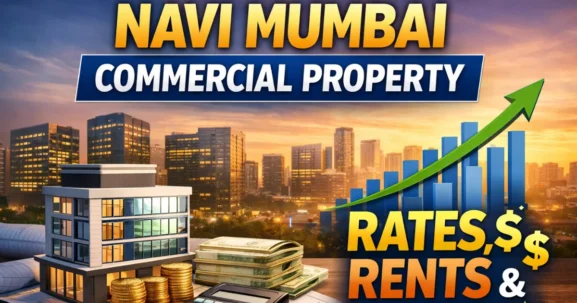 Local commercial factors in Navi Mumbai including station access, parking, frontage, and road connectivity