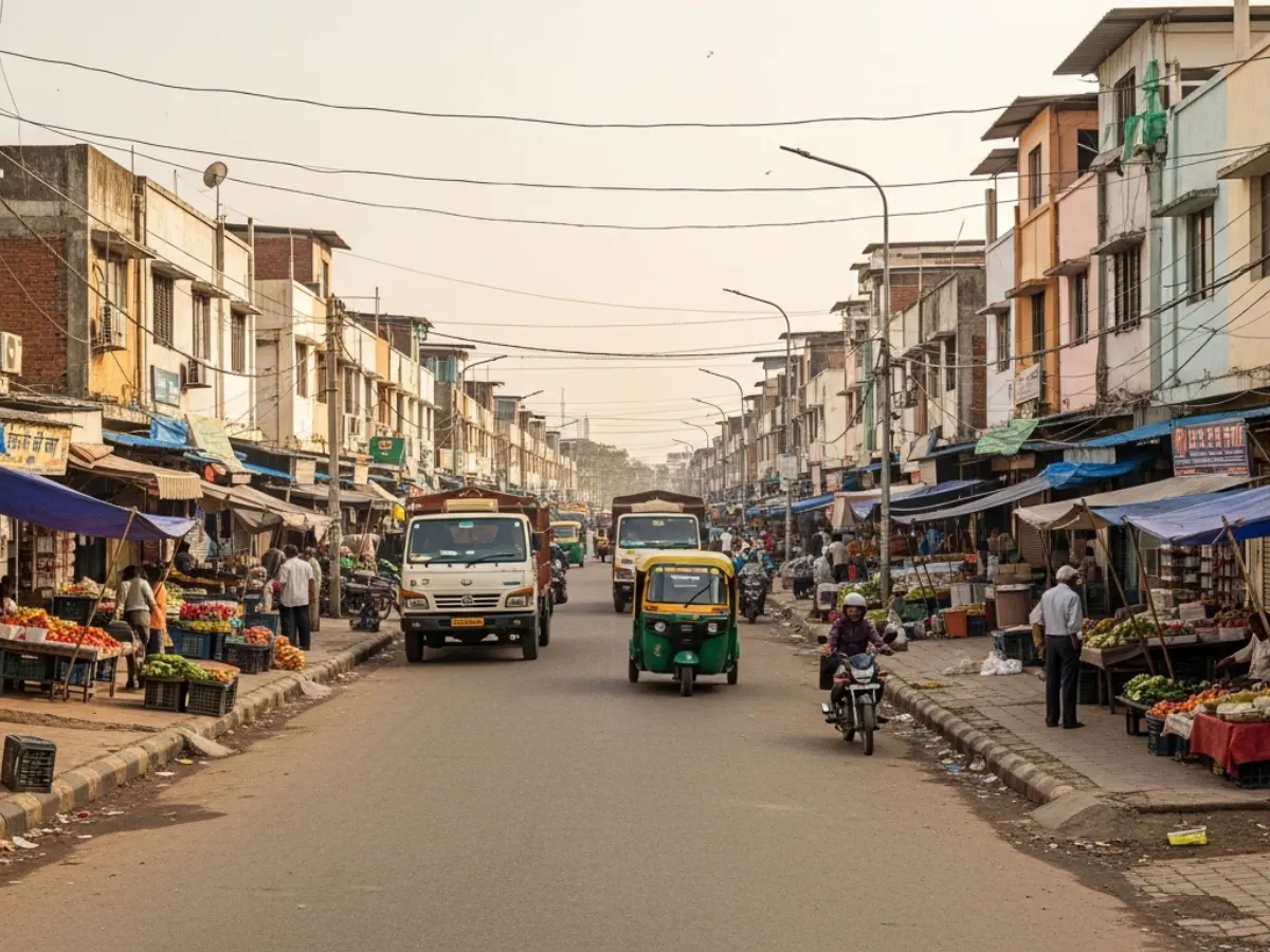 Yield-focused commercial market in a Navi Mumbai growth corridor with functional business buildings