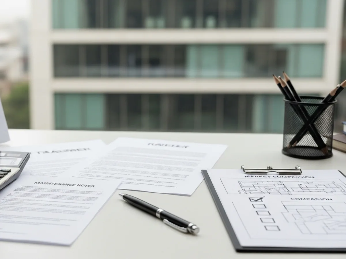 Office corridor and retail corridor comparison in a Navi Mumbai-style commercial setting