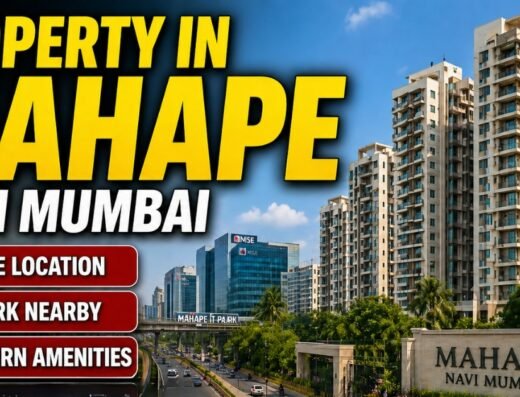 Property in Mahape Navi Mumbai is visible in this image.