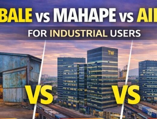 Rabale vs Mahape vs Airoli for Industrial Users is visible in this image.