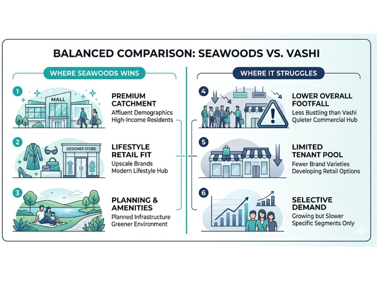 Where Seawoods can beat Vashi and where it usually cannot