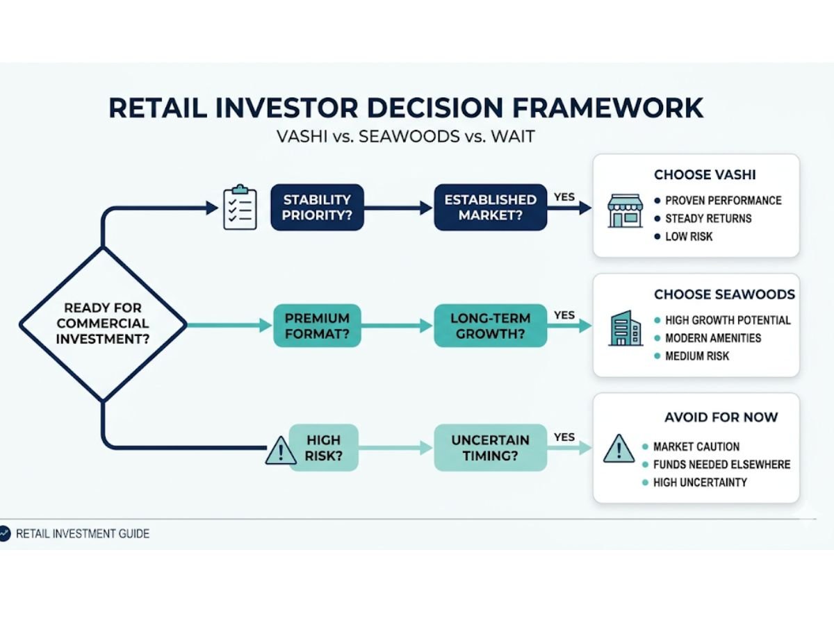 Who should choose Vashi, who should choose Seawoods, and who should avoid both for now?