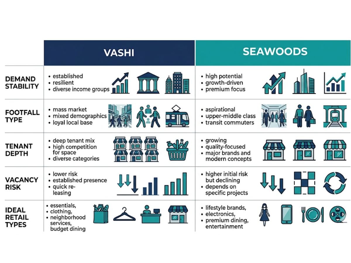 Seawoods or Vashi for retail investment: what is the practical answer?