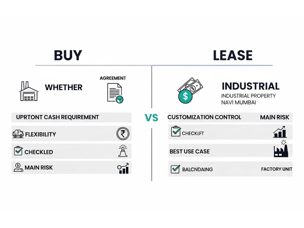 Should you buy or lease industrial property in Navi Mumbai