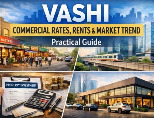 VASHI commercial rates, rents & market trend is visible in this image