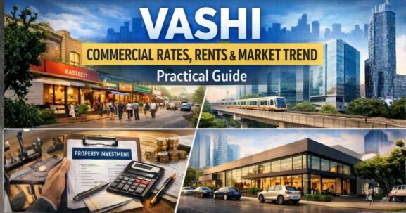 VASHI commercial rates, rents & market trend is visible in this image