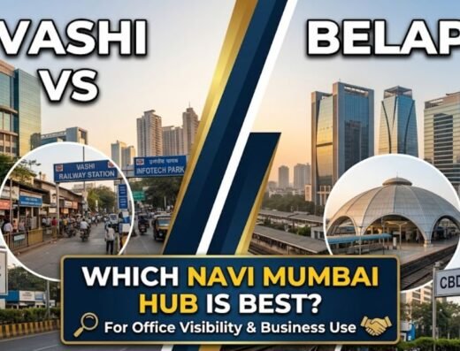 Vashi vs CBD Belapur for Office Visibility and Business Use