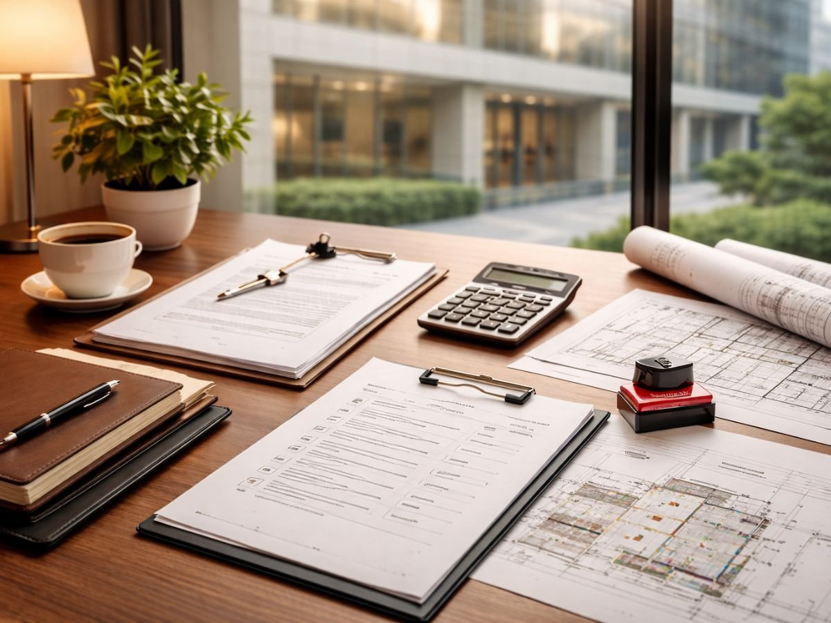 What documents and local checks matter before buying or leasing a Seawoods commercial unit is visible in this image.