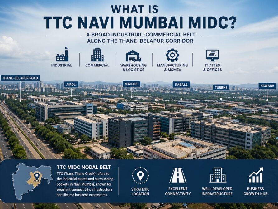 TTC Navi Mumbai MIDC Guide: Full Form, Areas, Map, Property Types ...