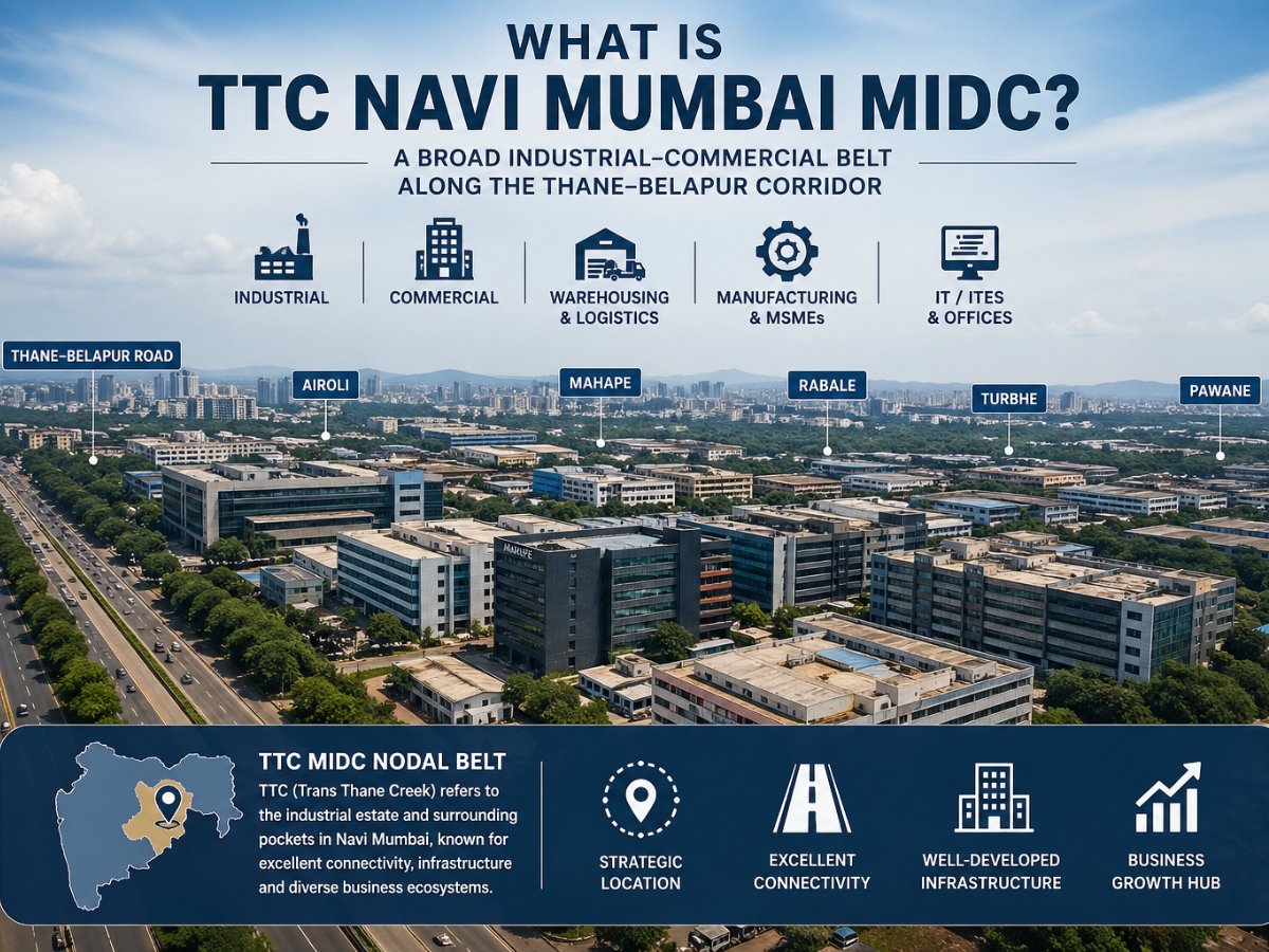 What is TTC Navi Mumbai MIDC is visible in this image.