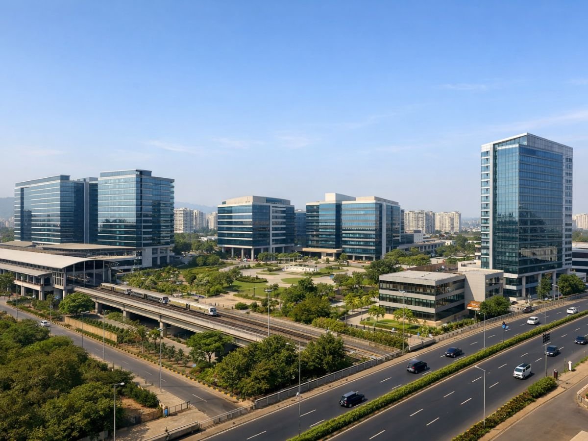 Which Airoli office campus is best for your actual use case is visible in this image.