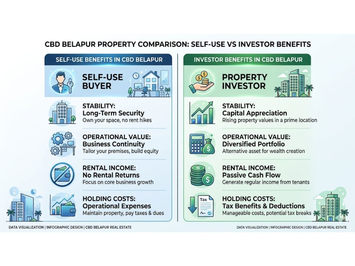 Is CBD Belapur better for self-use buyers or pure investors?