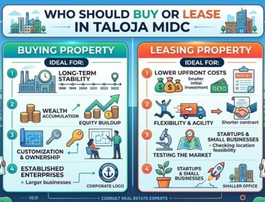 Who should buy or lease in taloja midc is visible in this image