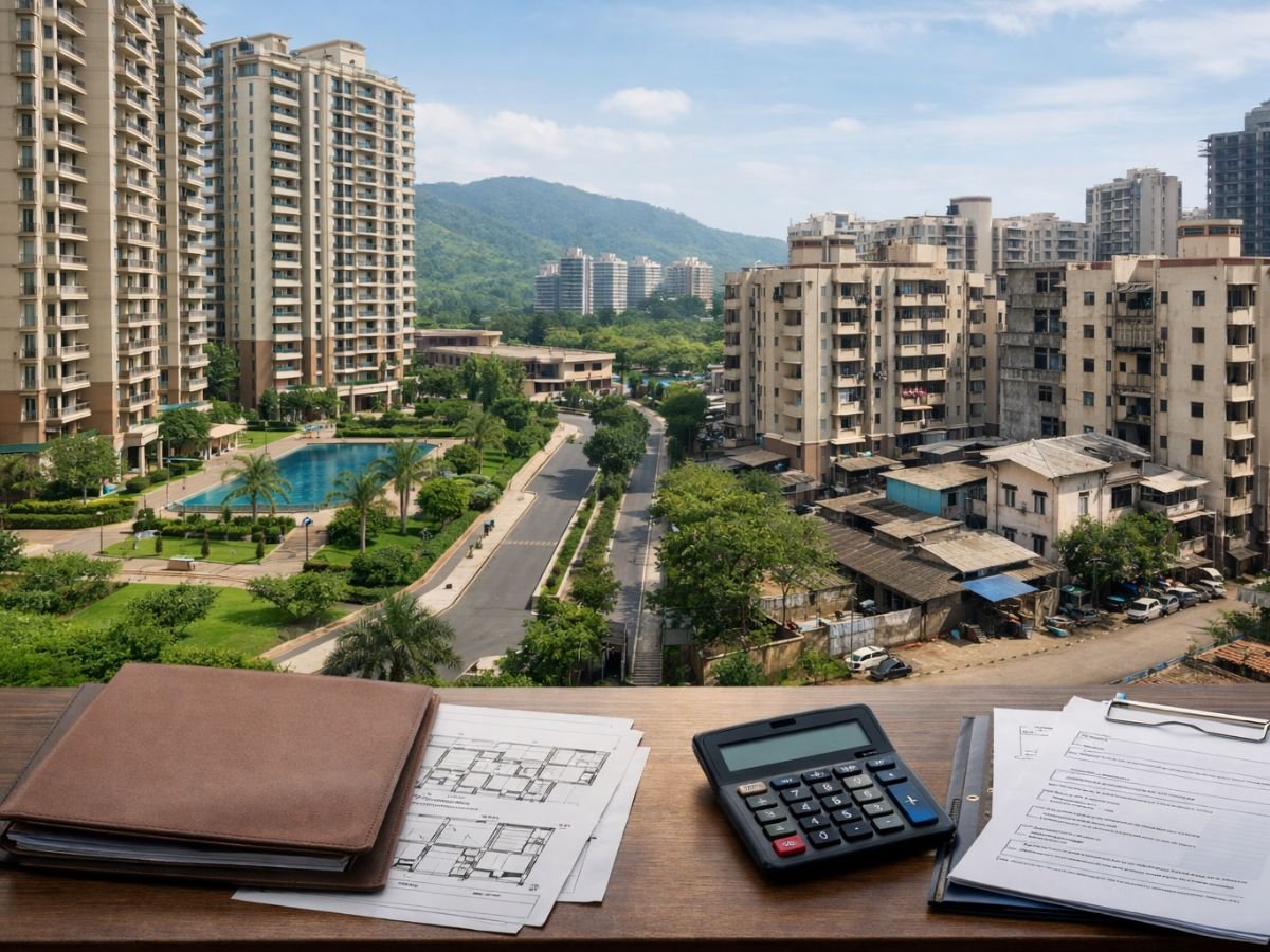 Why are some Kharghar properties priced much higher than others is visible in this image.