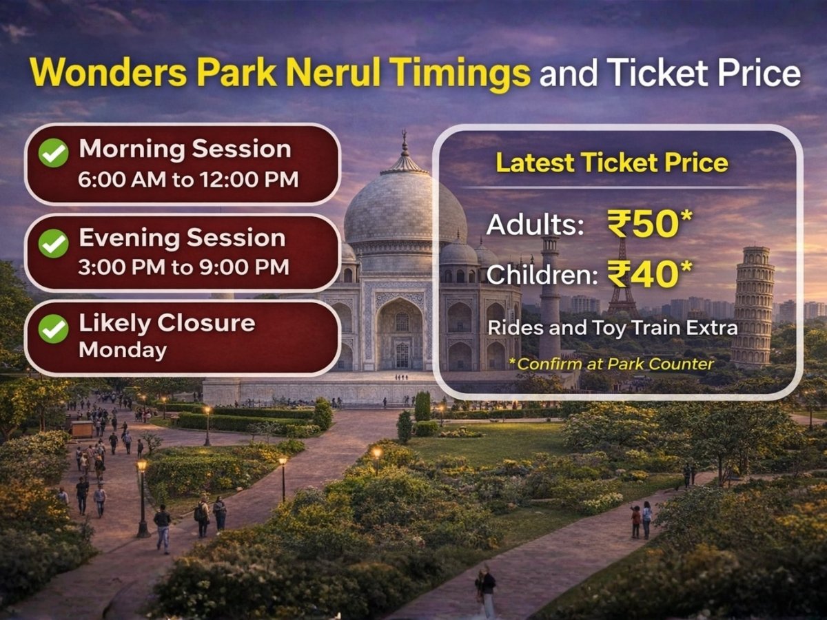 Wonders Park Nerul Timings and Ticket Price
