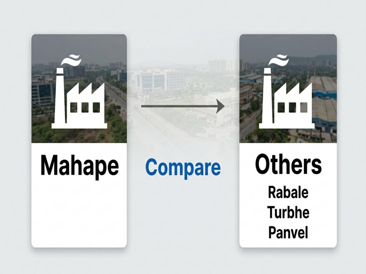 How Does Mahape Compare with Rabale, Turbhe, Pawane, Taloja and Panvel Industrial Belts? is visible in this image