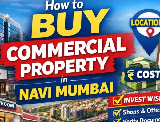 Commercial property buying guide in Navi Mumbai showing shop, office, and commercial unit comparison