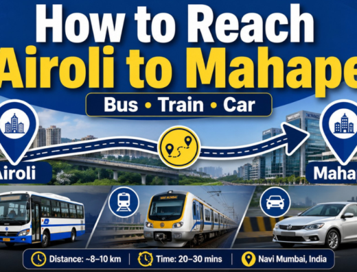 how to reach Airoli to mahape